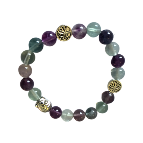 Bracelet Fluorite perles 8mm