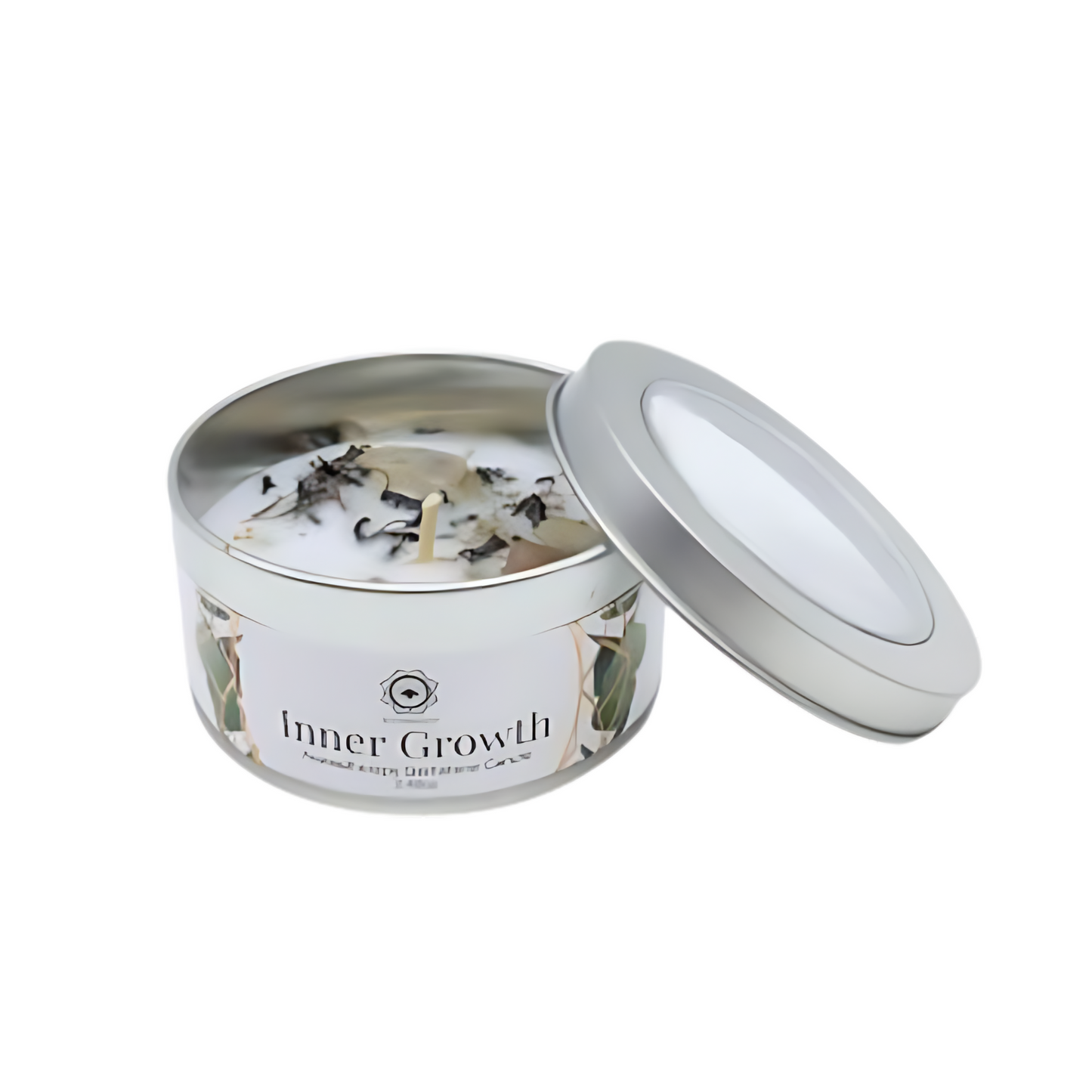 Bougie Green Tree 'Croissance intérieure' Pierre de Lune + Menthe 70g