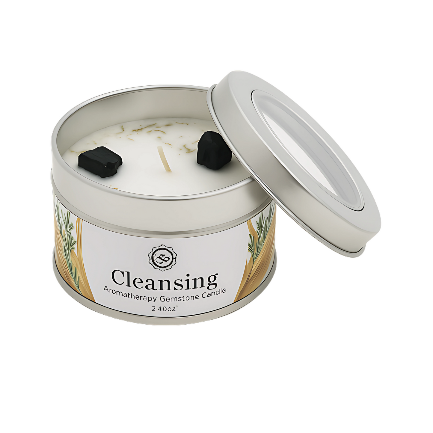 Bougie Green Tree 'Nettoyage' Tourmaline Noire + Santal 70g