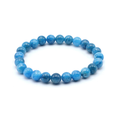Bracelet Apatite 'AAA' perles 8mm