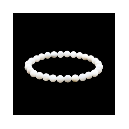 Bracelet Pierre de Lune Blanche 'AA' perles 6mm
