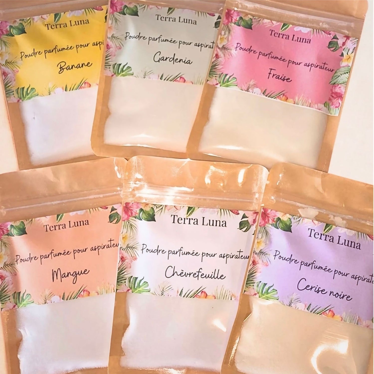 Poudre parfumée d'aspirateur