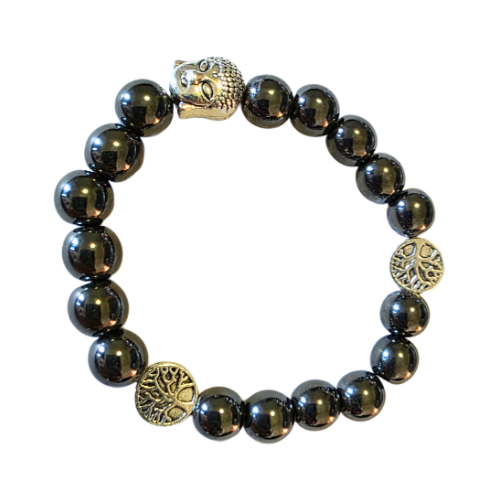 Bracelet Hematite perles 10mm
