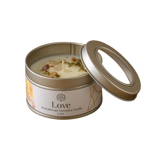 Bougie Green Tree 'Amour' Quartz Rose + Rose 70g