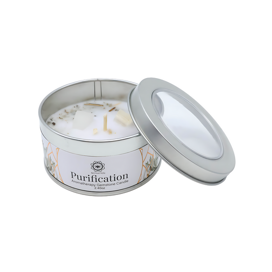 Bougie Green Tree 'Purification' Sélénite + Sauge blanche 70g