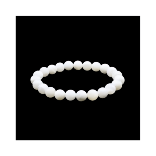 Bracelet Pierre de Lune Blanche 'AA' perles 8mm