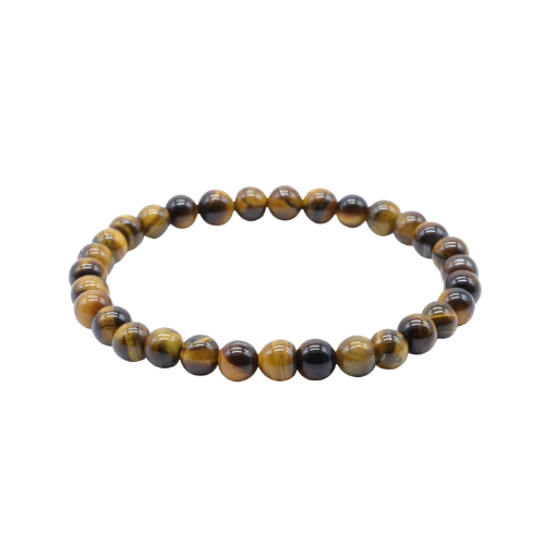 Bracelet Oeil de Tigre perles 6mm
