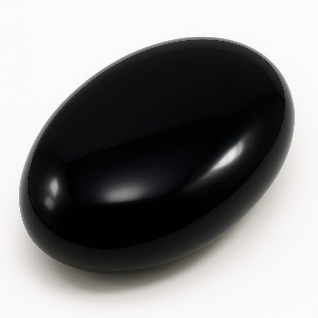 Galet Roulé XL Obsidienne Noire 6cm