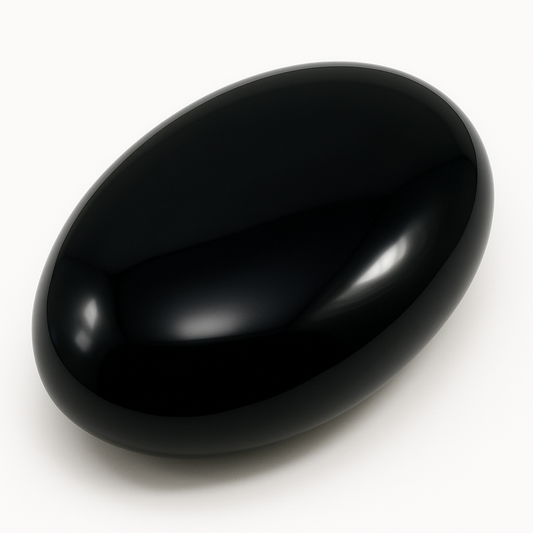 Galet Roulé XL Obsidienne Noire 6cm